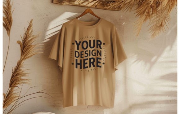 Download Hanging T-shirt Bella Canvas,sand Mockup - Premium Resources