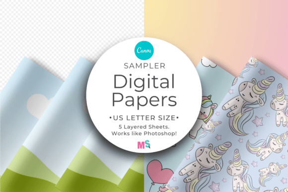 Download Digital Papers Single Canva Mockup - Premium Bundle