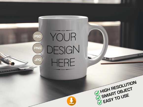 Download Mug Mockup, PSD Mug Template, Full Cover - Psd mug template Collection